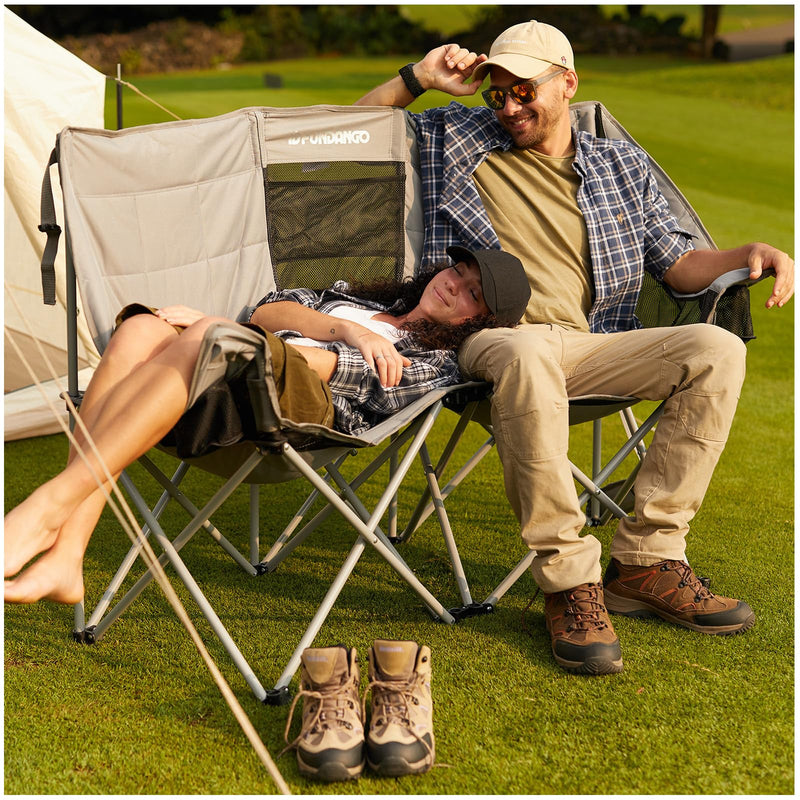 Load image into Gallery viewer, FUNDANGO Double Sofa Chair Loveseat Camping Chairs