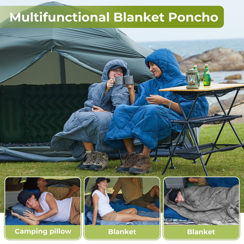 Load image into Gallery viewer, ATEPA MURANO 350 Honcho Poncho Water-resisitant Blanket Cloak Cape with Hat