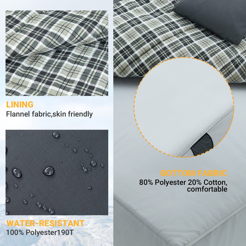 Load image into Gallery viewer, KingCamp AIRBED 3-in-1 Double Sleeping Bag with Pillows