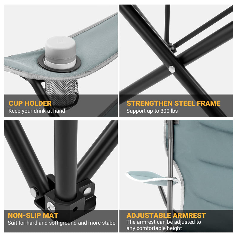 Load image into Gallery viewer, KingCamp Juniper Folding Camping Chair with Cup Holder