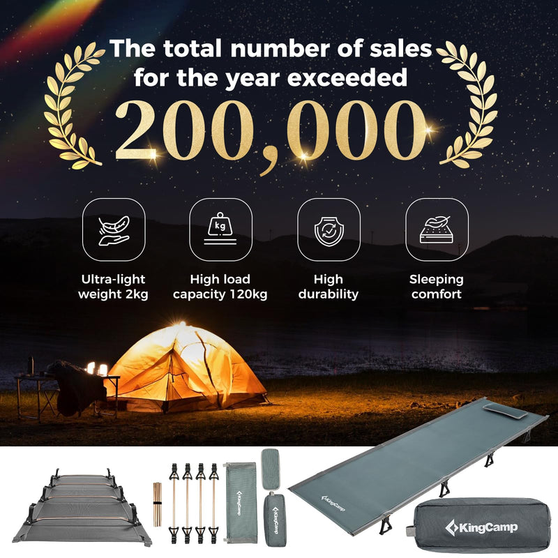 Load image into Gallery viewer, KingCamp Oversized Folding Camping Cots Ultralight Sleeping Cots