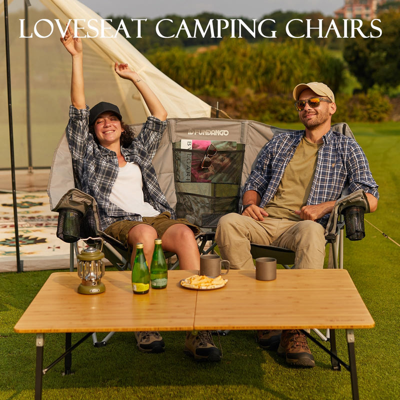 Load image into Gallery viewer, FUNDANGO Double Sofa Chair Loveseat Camping Chairs