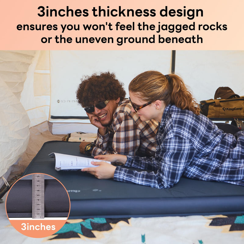 Laden Sie das Bild in Galerie -Viewer, KingCamp Self-Inflating Sleeping Pad with 3D Side Walls