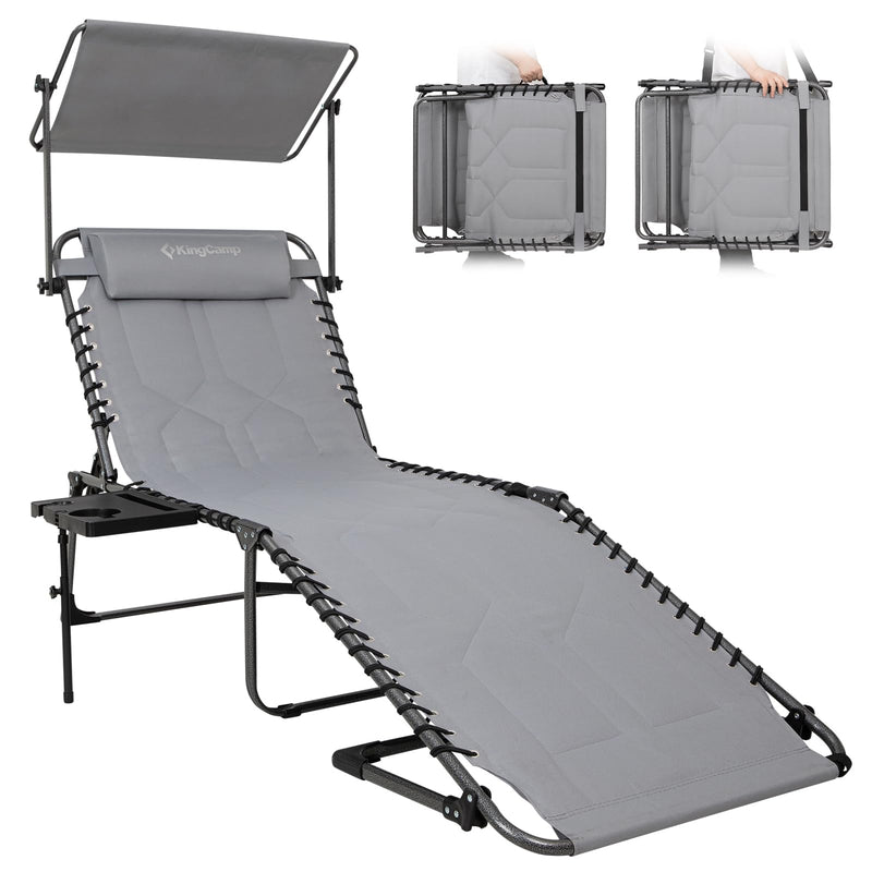 Load image into Gallery viewer, KingCamp MAGNOLIA B20 PLUS Folding Lounge Chair for Beach, Camping & Backyard
