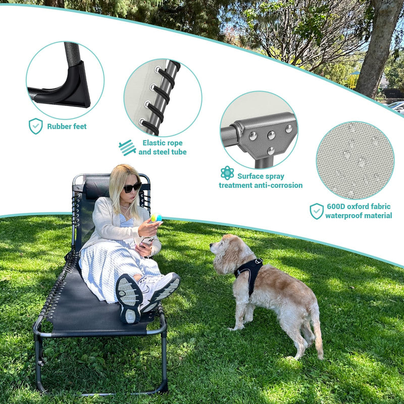 Load image into Gallery viewer, WEJOY 3-Folding Steel Cot Grey