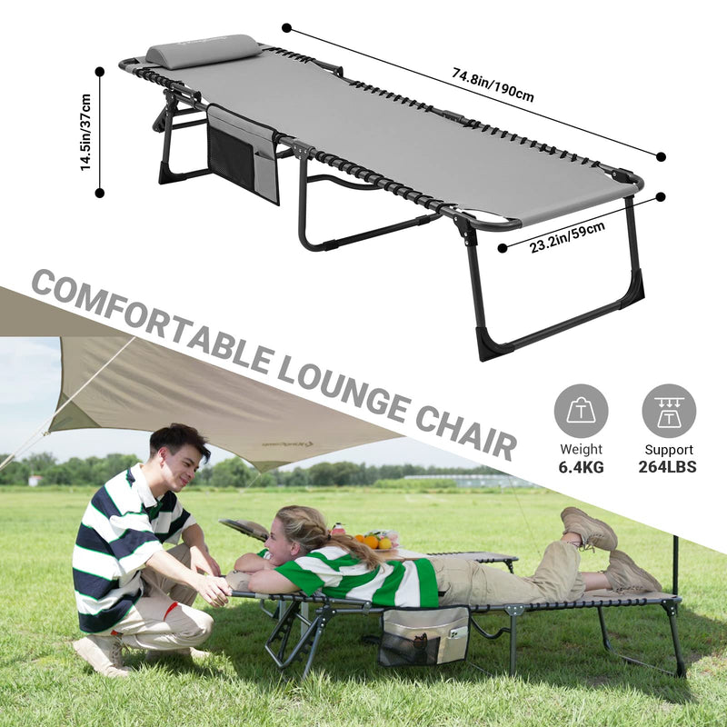 Load image into Gallery viewer, KingCamp 3-Folding Lounge Chair Set of 2