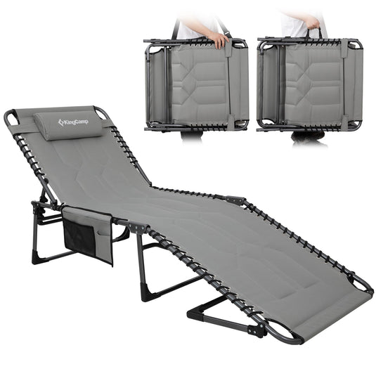 KingCamp MAGNOLIA B20 Folding Oversized Lounge Chair for Patio, Beach, Yard