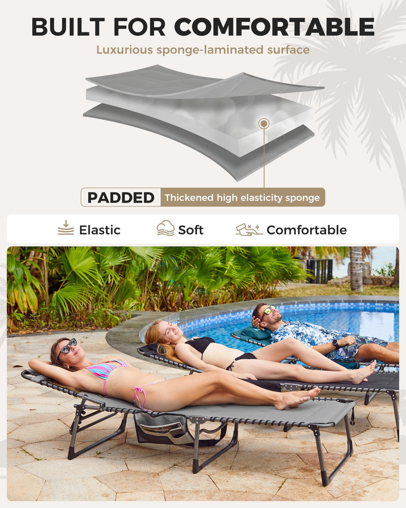 Load image into Gallery viewer, KingCamp MAGNOLIA B20 Folding Oversized Lounge Chair for Patio, Beach, Yard