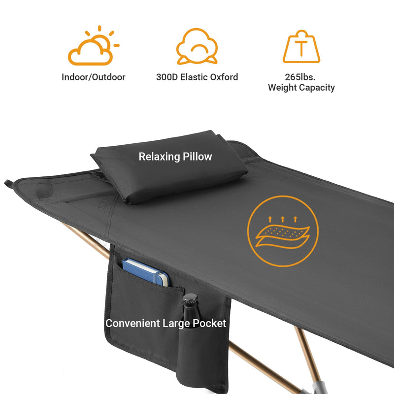 Load image into Gallery viewer, KingCamp Hammock With Stand Oversized Folding Camping Cots