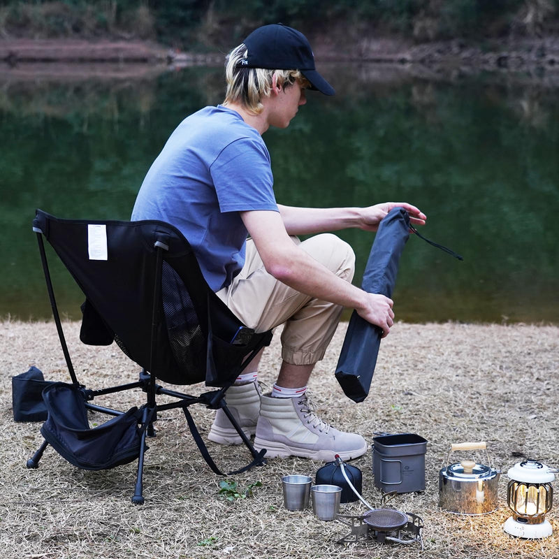 Load image into Gallery viewer, ATEPA Ultralight Square Tall Chair Comfort Folding Chair