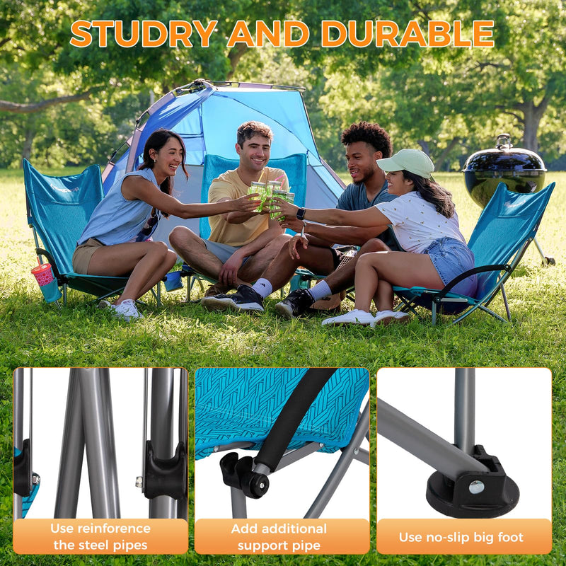 Cargue la imagen en el visor de la galería, KingCamp High Mesh Back Low Sling Beach Chairs