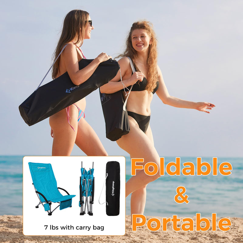 Cargue la imagen en el visor de la galería, KingCamp High Mesh Back Low Sling Beach Chairs