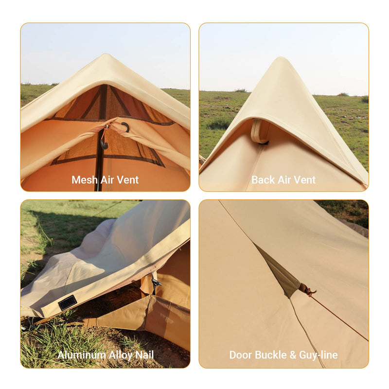 Load image into Gallery viewer, KingCamp TURINO Canvas Teepee Hot Tent with Stove Jack