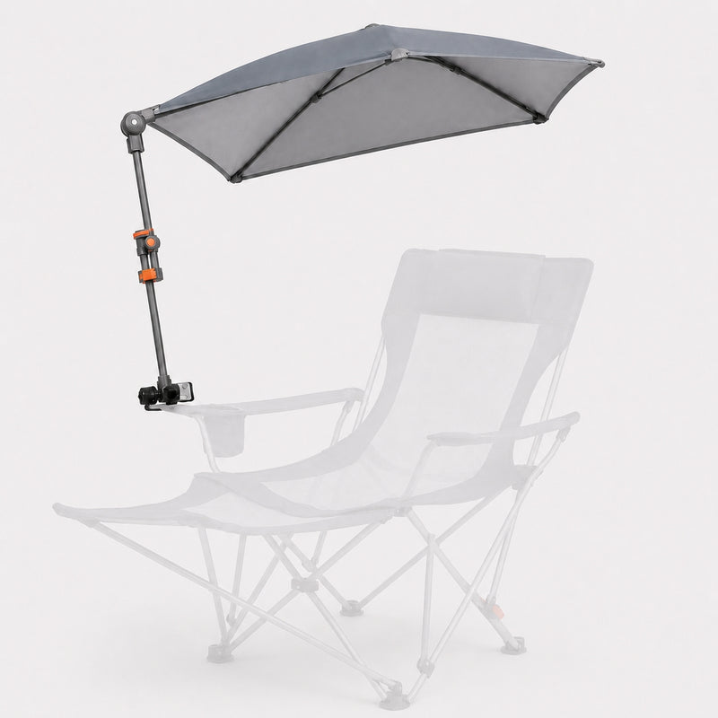 Load image into Gallery viewer, HoverShade Clip-On Umbrella for Beach Chairs, UPF 50+ Adjustable Chair Shade with Clamp, 360° Rotating Canopy & Carry Bag