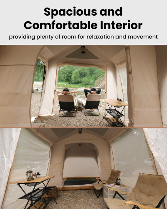 KingCamp MOUNTAIN IN T2 Instant Cabin Tent with Extended Porch