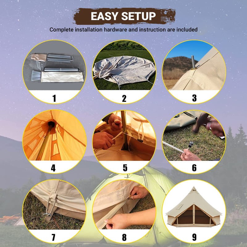 Load image into Gallery viewer, KingCamp KHAN C 500 Canvas Camping Bell Tent