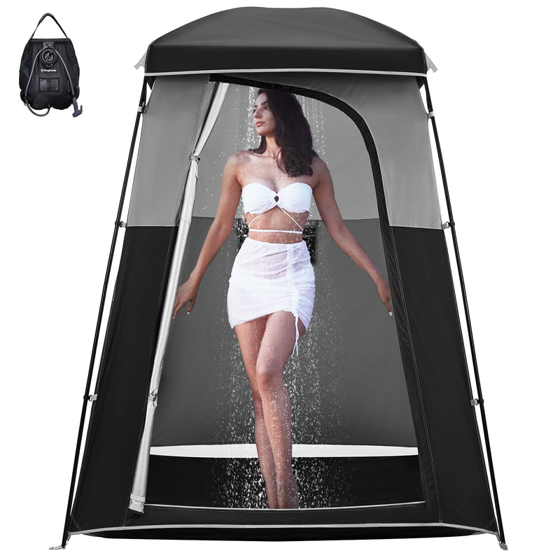 Load image into Gallery viewer, KingCamp MARASUSA Single Privacy Shelter with 20L Solar Shower Bag Camping Shower Tent, UPF50+ Sun Protection, Portable Outdoor Shower Kit for Camping, Beach & Festivals