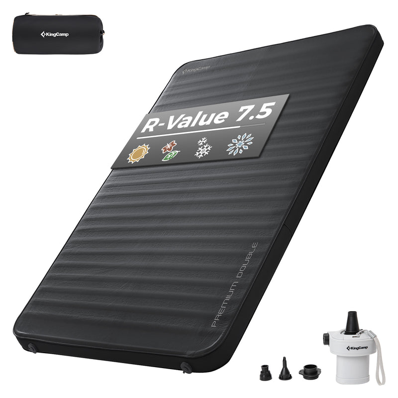 Load image into Gallery viewer, KingCamp Double Self-Inflating Camping Mattress with Pump