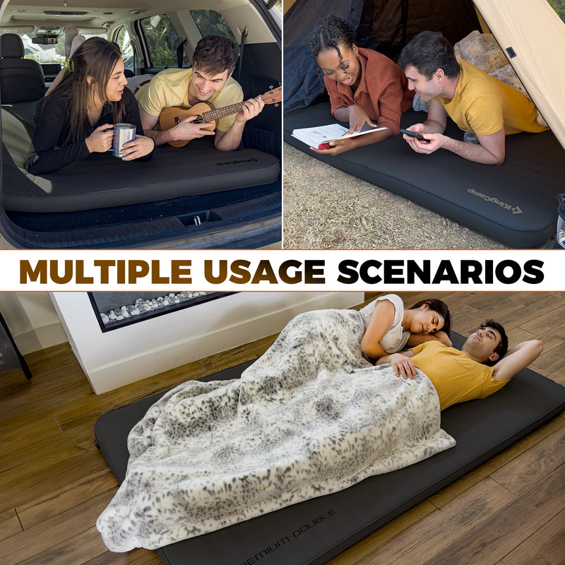 Load image into Gallery viewer, KingCamp Double Self-Inflating Camping Mattress with Pump