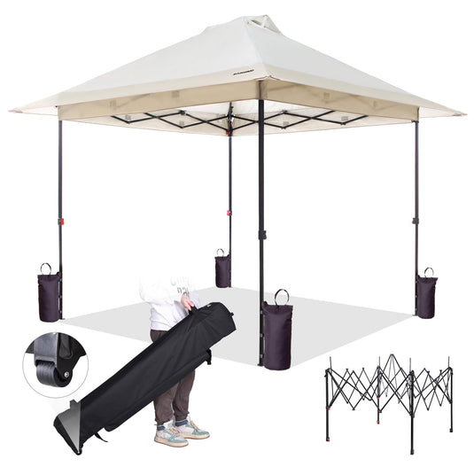 FUNDANGO 10x10ft Pop Up Outdoor Canopy Tent Sun Shelter Tent