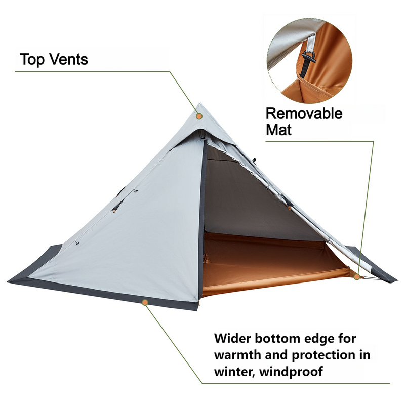 Load image into Gallery viewer, KingCamp Tipi Hot Tents with Stove Jack for 1-2 People