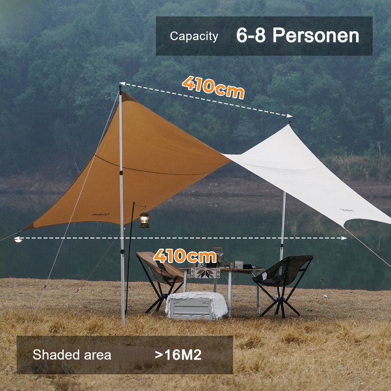 Load image into Gallery viewer, KingCamp Hexagonal T/C Camping Tarp