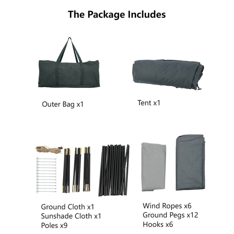 Load image into Gallery viewer, KingCamp CAIRO 6-Sided Screen Gauze Tent