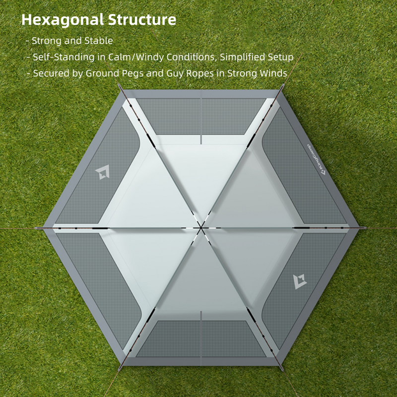 Load image into Gallery viewer, KingCamp CAIRO 6-Sided Screen Gauze Tent