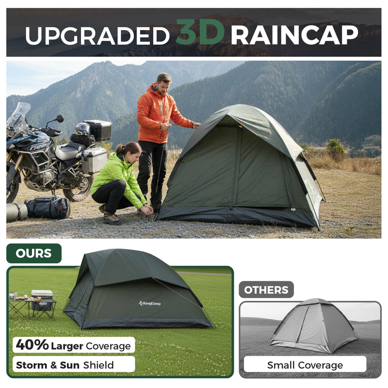 Load image into Gallery viewer, KingCamp HOLIDAY PRO II 2-Person Camping Tent | Ultralight Backpacking Tent with Enlarged Rain Fly