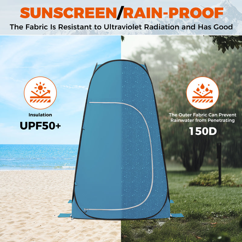 Load image into Gallery viewer, KingCamp MARASUSA POP Instant Privacy Tent | Pop-Up Camping Shower Tent with UPF50+ Sun Protection, Portable Changing Room & Toilet Shelter for Beach, Camping & Outdoor Events Blue