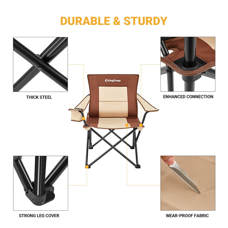 Cargue la imagen en el visor de la galería, Silla de camping plegable KingCamp con portavasos