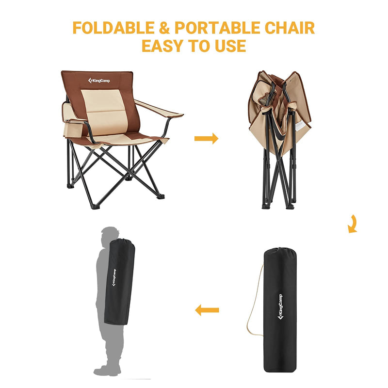 Cargue la imagen en el visor de la galería, Silla de camping plegable KingCamp con portavasos