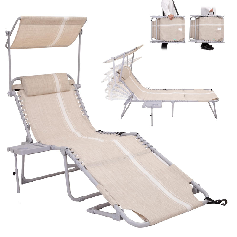 Load image into Gallery viewer, WEJOY Cool Lounge Chair Plus Folding Chaise Lounge Chair with Adjustable Back