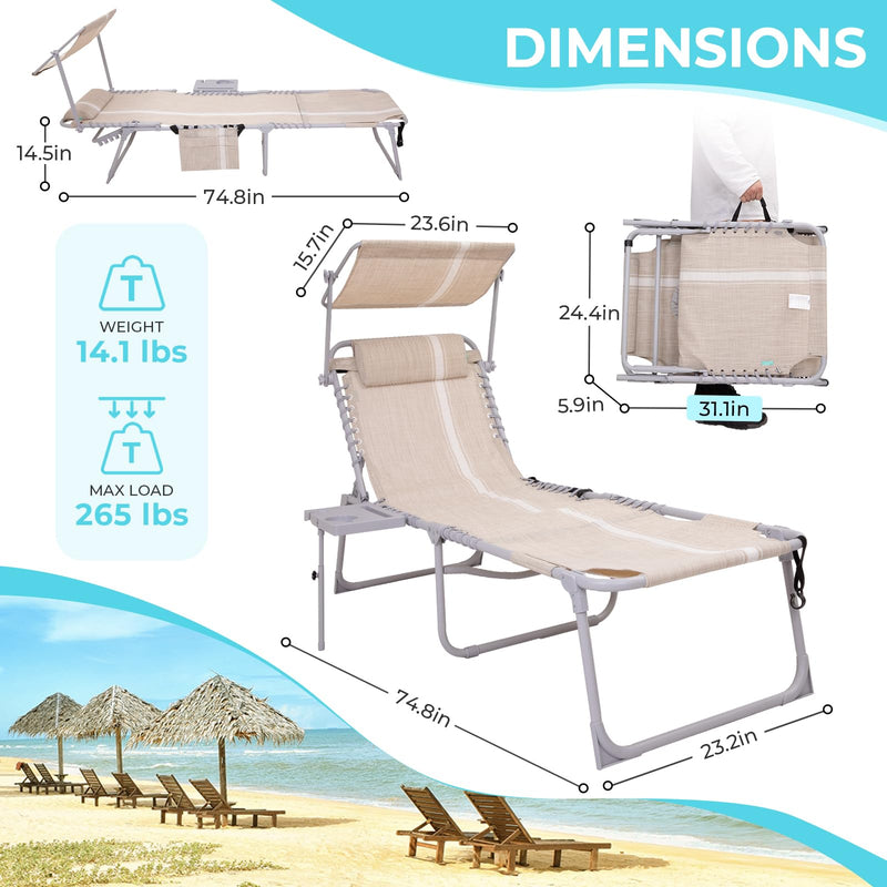 Load image into Gallery viewer, WEJOY Cool Lounge Chair Plus Folding Chaise Lounge Chair with Adjustable Back