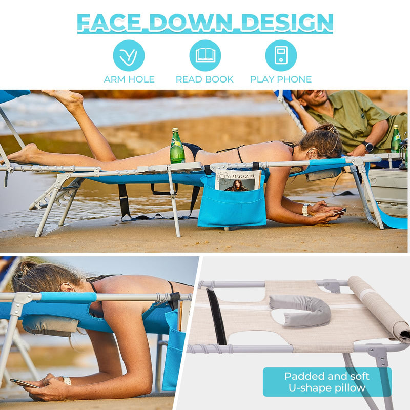 Load image into Gallery viewer, WEJOY Cool Lounge Chair Plus Folding Chaise Lounge Chair with Adjustable Back