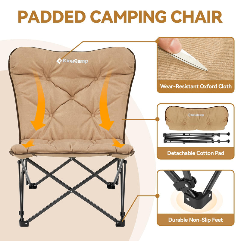Load image into Gallery viewer, KingCamp High-Back Padded Camping Chair