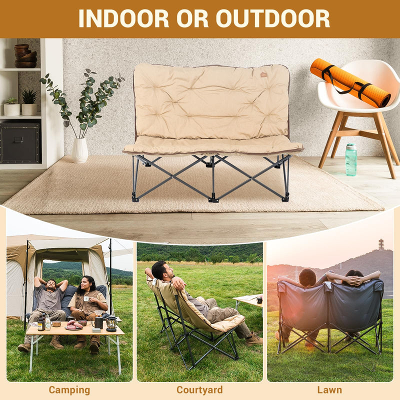 Load image into Gallery viewer, KingCamp LEMON C20 Loveseat Couch Khaki