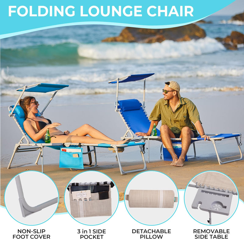 Load image into Gallery viewer, WEJOY Cool Lounge Chair Plus Folding Chaise Lounge Chair with Adjustable Back