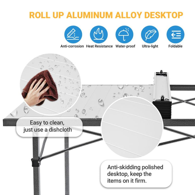 Load image into Gallery viewer, KingCamp Aluminum Roll Up Large Camp Table