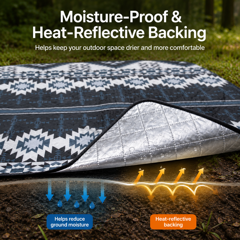 Load image into Gallery viewer, KingCamp ISIAY MAX 2.8 Large Camping Mat, 9.2 x 9.2 ft Insulated Tent Floor Mat with Aluminum Backing help Reduce Ground Moisture and Heat-Reflective Backing