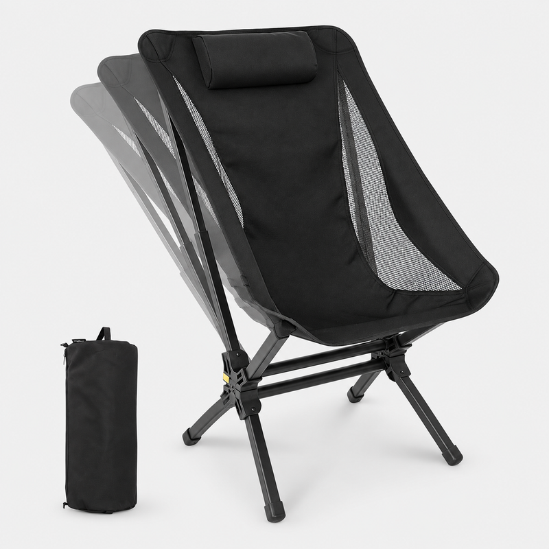 Load image into Gallery viewer, KingCamp Lightweight High Back Camping Chair with Gentle Sway, Quick-Fold Aluminum Chair, 330 lbs Capacity, 39.8" Tall Backrest with Carry Bag