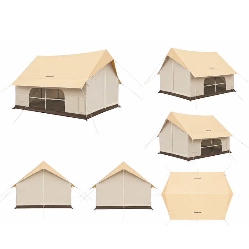 Load image into Gallery viewer, KingCamp MOUNTAIN IN C5 Canvas Hot Tent | 5-6 Person Cabin Tent with Stove Jack, Waterproof & Windproof for 4-Season Camping