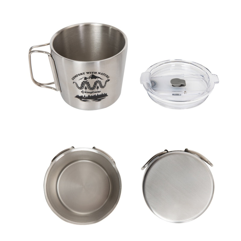 Load image into Gallery viewer, KingCamp 350ml Stainless Steel Cup with Lid_09