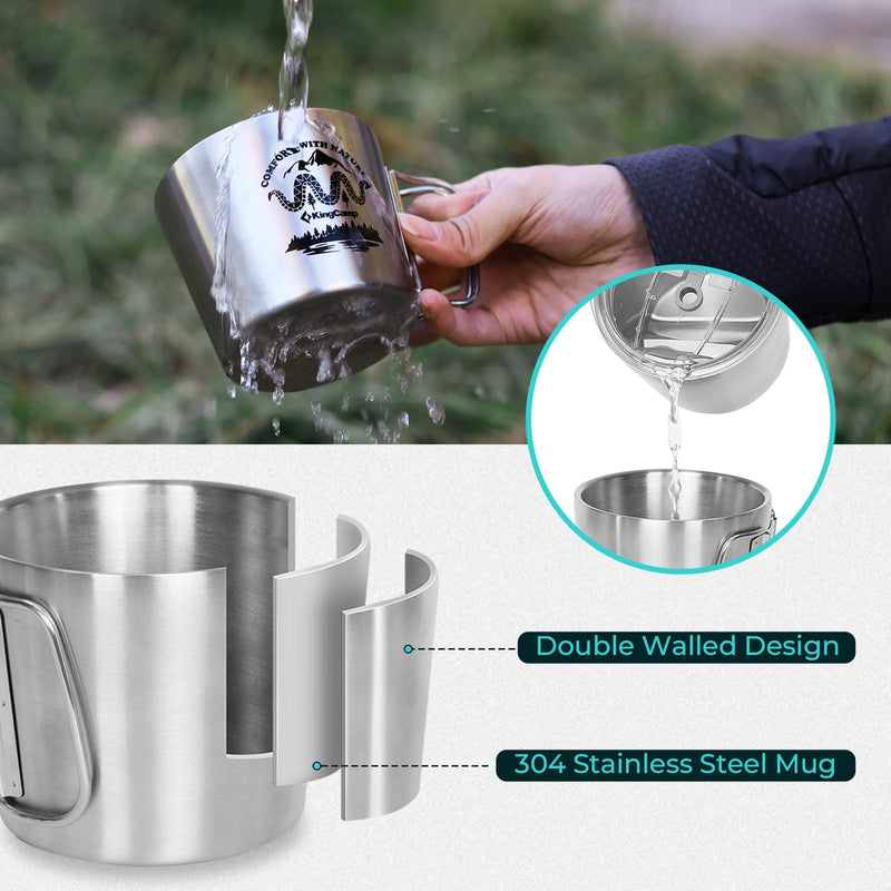 Load image into Gallery viewer, KingCamp 350ml Stainless Steel Cup with Lid_11