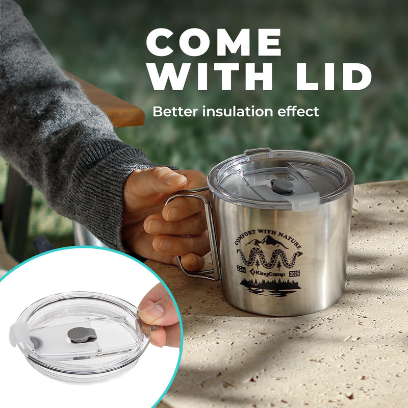 Load image into Gallery viewer, KingCamp 350ml Stainless Steel Cup with Lid_13