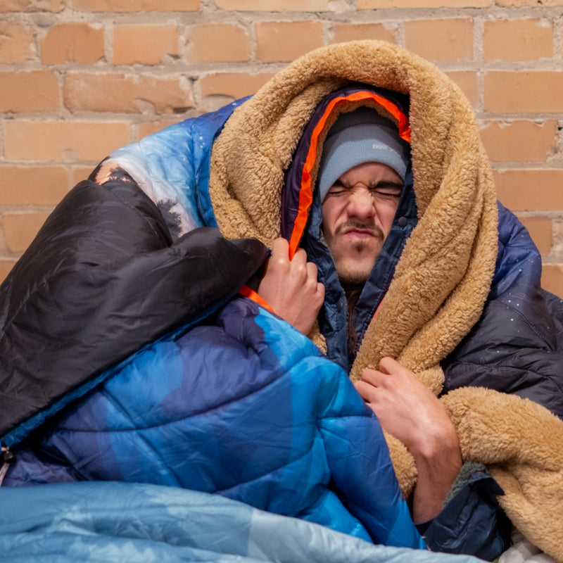 Load image into Gallery viewer, KingCamp Boho Printed Wearable Camping Blanket Starry Night Large Sherpa & Water-Resistant Picnic Blanket for Outdoor Concerts, Beach & Travel