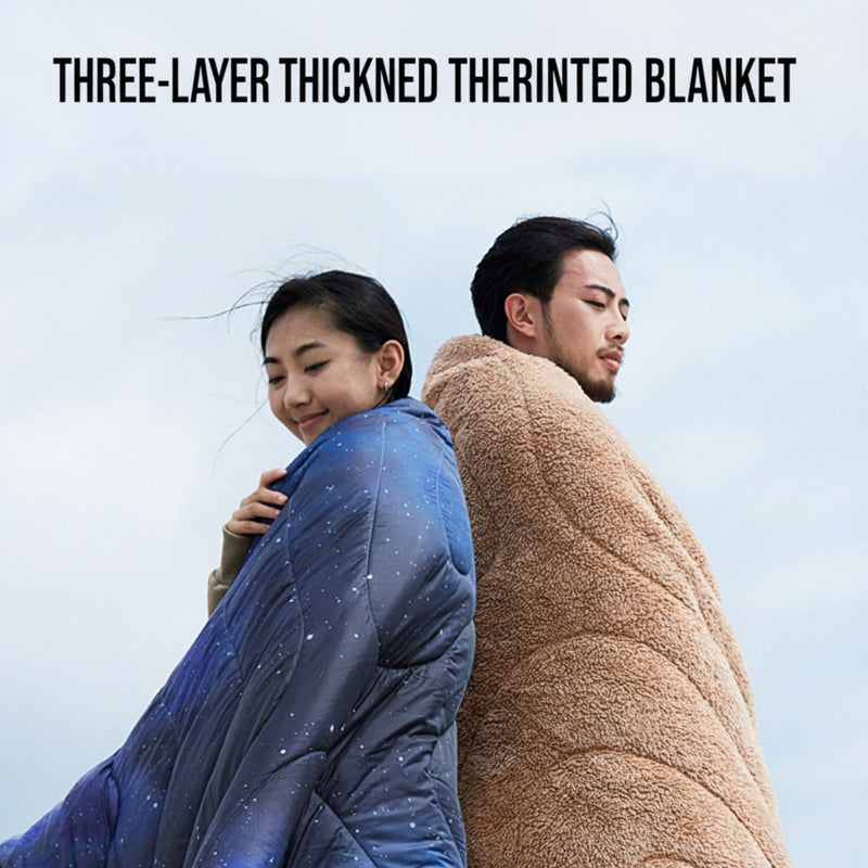 Load image into Gallery viewer, KingCamp Boho Printed Wearable Camping Blanket Starry Night Large Sherpa & Water-Resistant Picnic Blanket for Outdoor Concerts, Beach & Travel