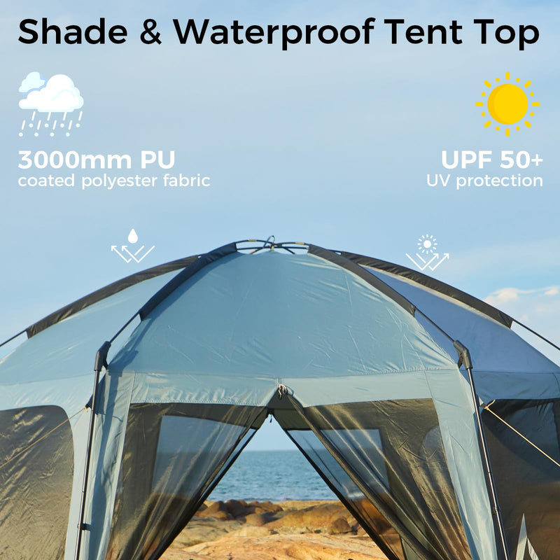 Load image into Gallery viewer, KingCamp CAIRO 6-Sided Screen Gauze Tent For 4-6 Person