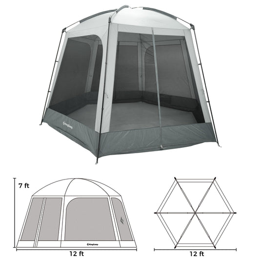 KingCamp CAIRO 6-Sided Screen Gauze Tent For 4-6 Person