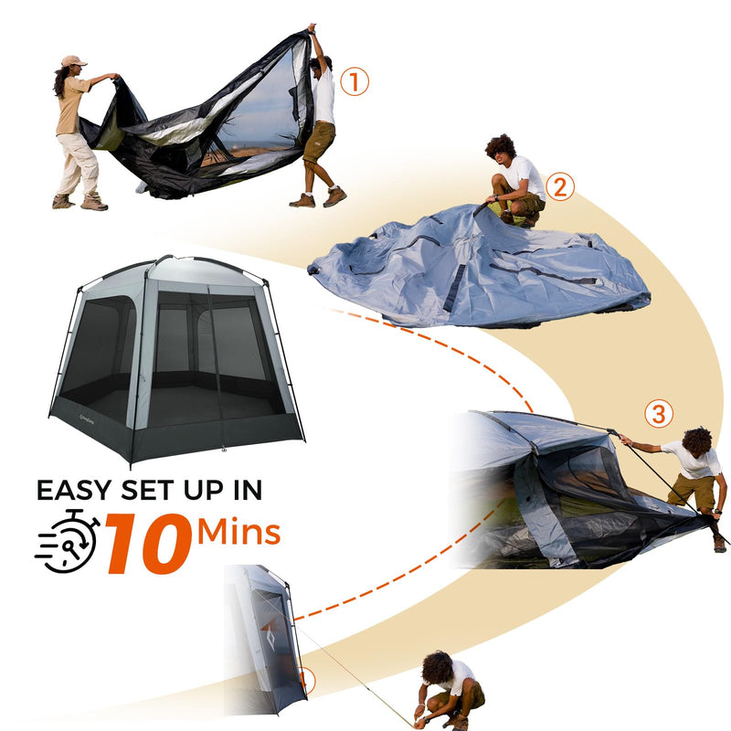 Load image into Gallery viewer, KingCamp CAIRO 6-Sided Screen Gauze Tent For 4-6 Person